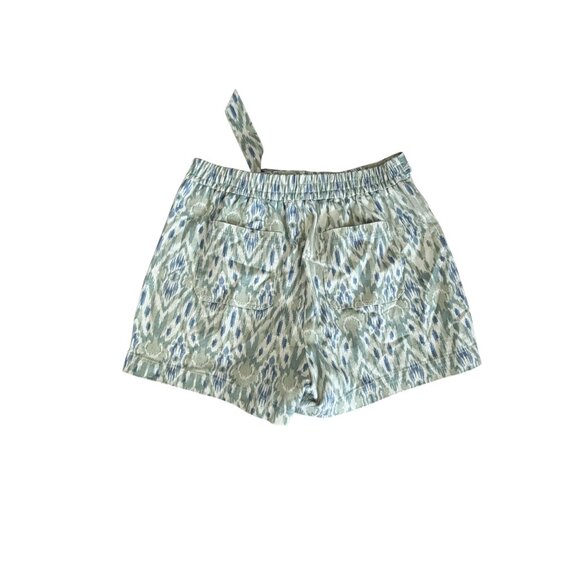 MARC NEW YORK Blue Green Ikat High Waist Belt Shorts Size Large NEW NWT - Picture 5 of 6